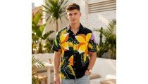 Hot Sale Men Shirt Rayon Hand Painted Made in Bali